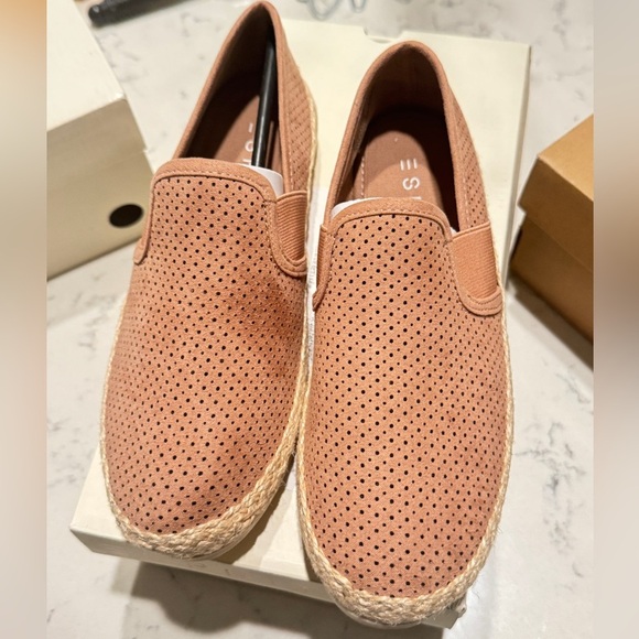 ESPRIT Elene Slip-On Espadrille Flats – Dusty Pink, Size 6, Spring/Summer Shoes - Picture 2 of 8
